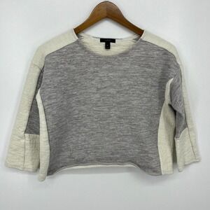 J.Crew Sweatshirt Women's Size XS Gray Crew Neck Acrylic Wool Blend‎